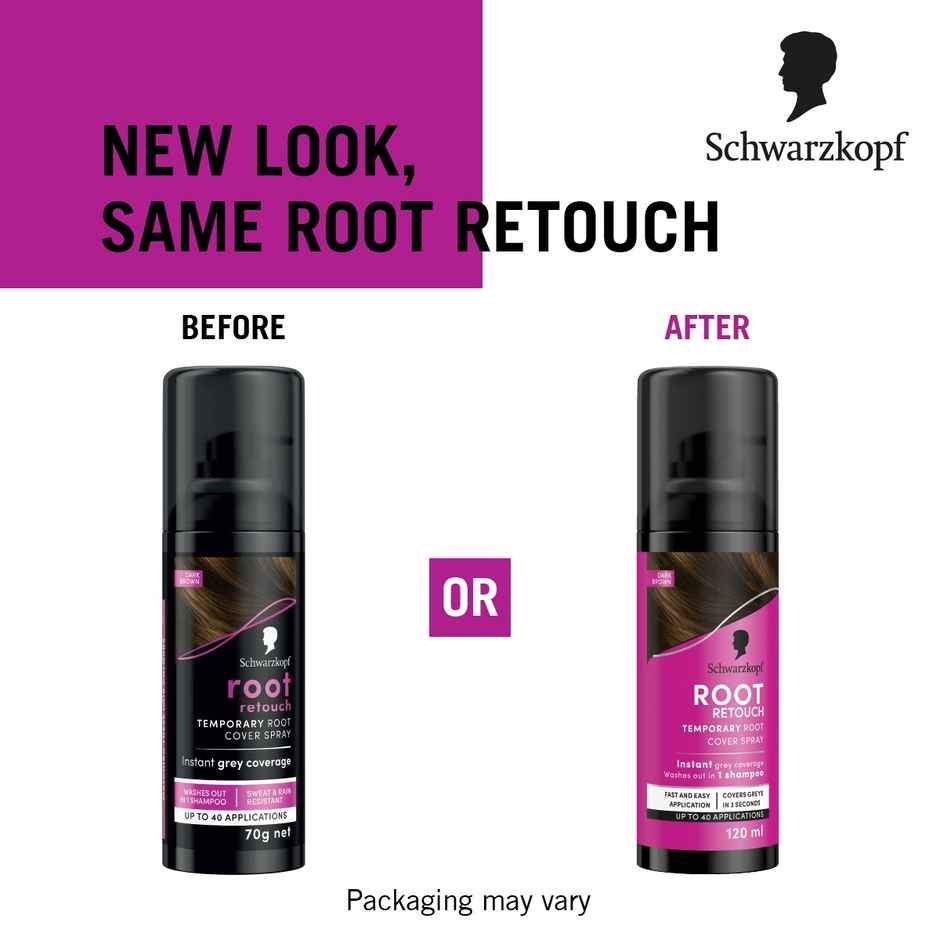 Schwarzkopf Root Retouch Temporary Root Cover Spray Hair Colour - Dark Brown