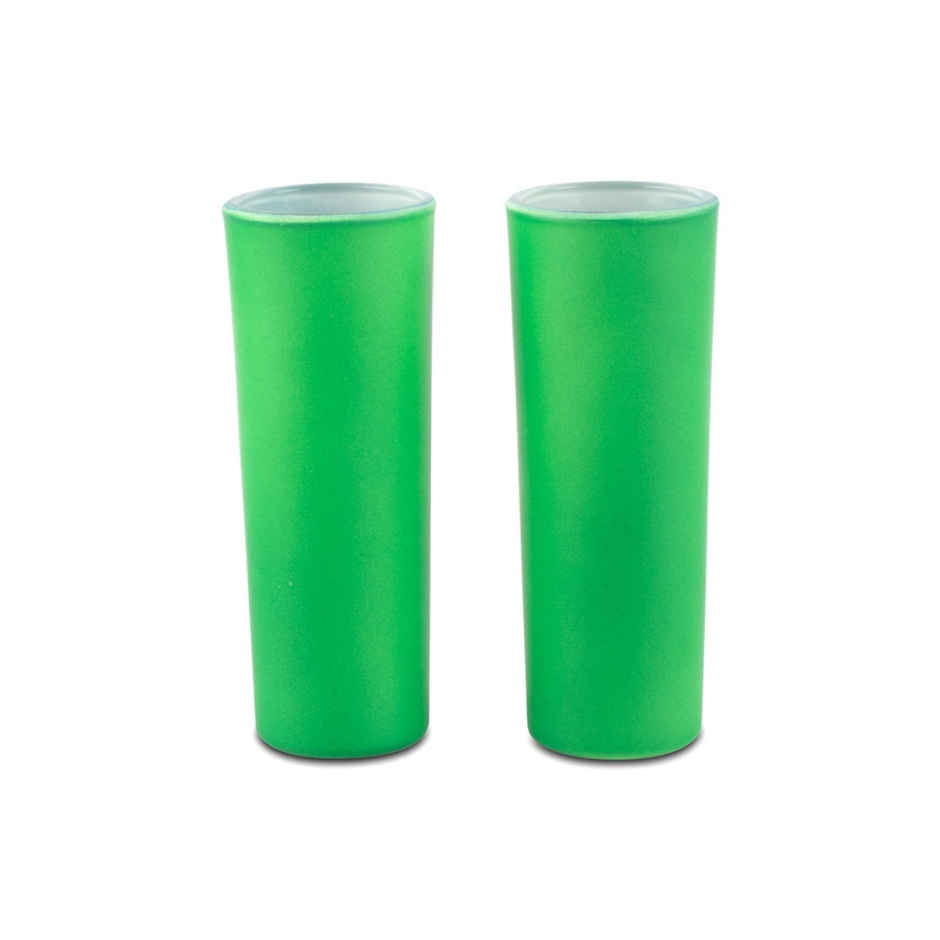 Bright Green Tequila Shot Glasses | Set of 2 | Bar Box