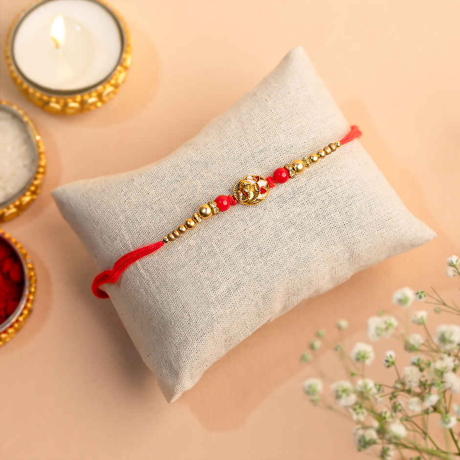 Rakhi for Brother | Lord Ganesh | Religious | Pack of 1 | Shree Rakhi