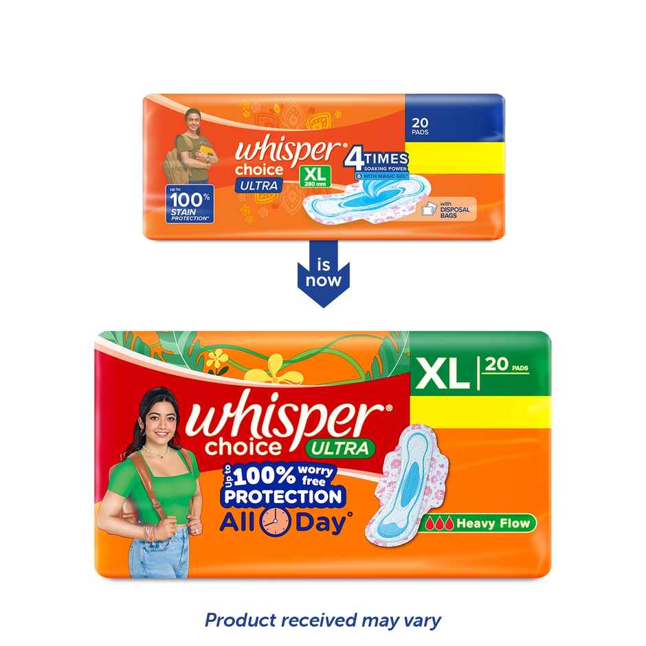 Whisper Choice Ultra XL Sanitary Pads Combo  