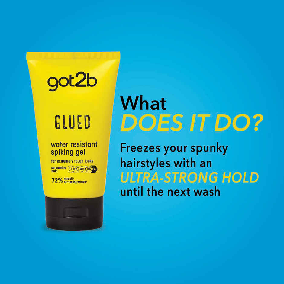 Got2b Glued Water Resistant Spiking Gel With Ultra Strong Hold For Upto 72Hrs