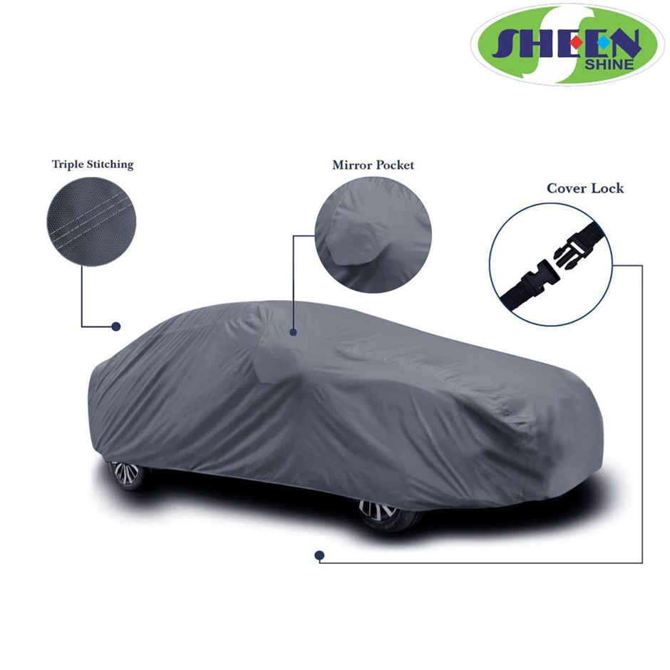 Sheen SCCSILVERSUV05 Car Cover For Kia SELTOS (With Mirror Pockets) (Silver)