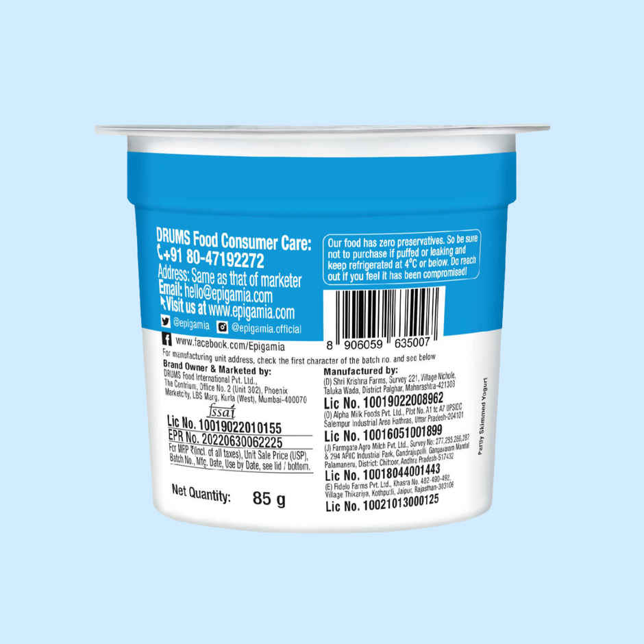 Epigamia Greek Yogurt- Natural