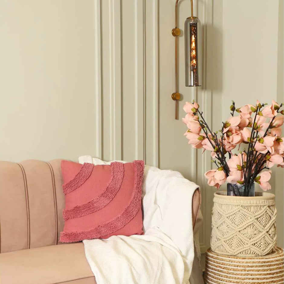 Sashaa World Cotton Cushion Cover | Rose Pink