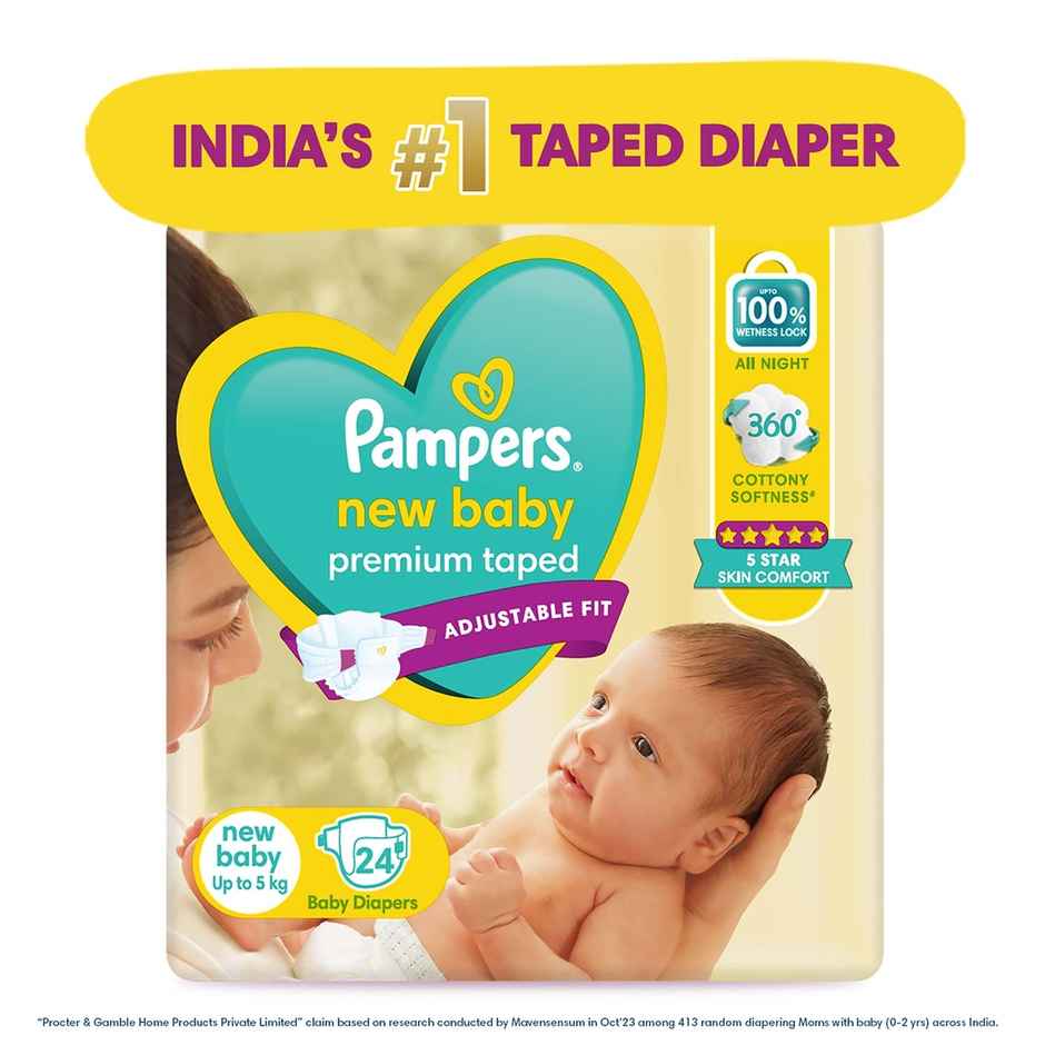 Pampers Active Baby Diaper (Taped, New Born XS, Upto 5 kg)