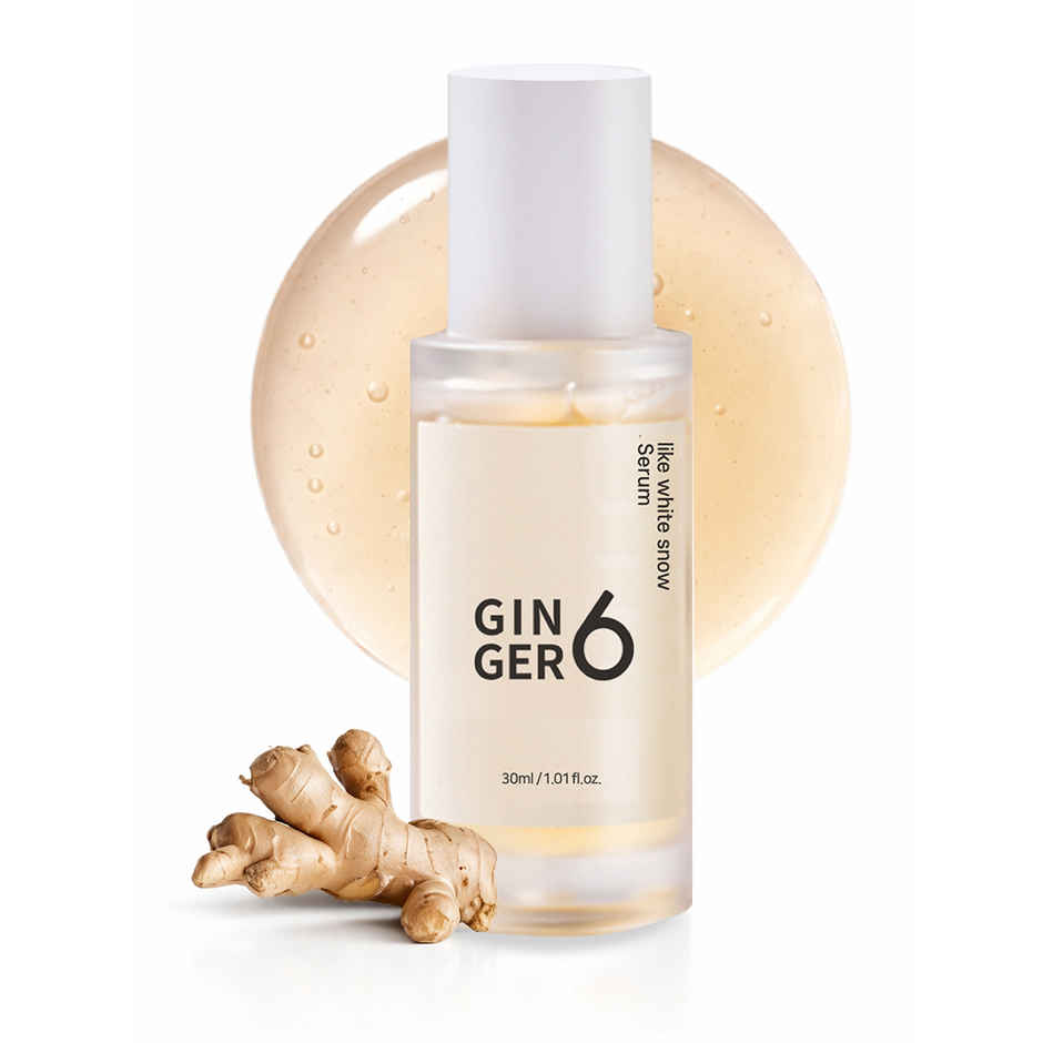 GINGER6 Anti-Aging Vit. B3 Tightening Korean Face Serum 70% Ginger Extract, Hyaluronic, Niacinamide