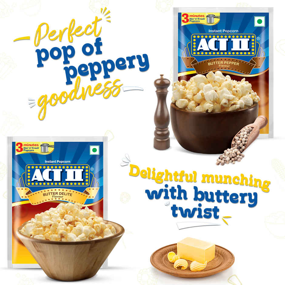 Act II Instant Popcorn | Butter Delite | Hot & Fresh in 3 mins