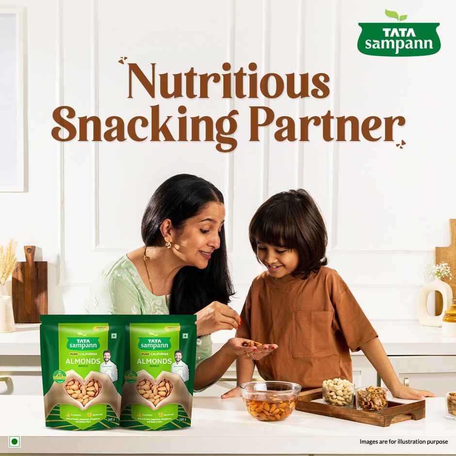 Tata Sampann Totally Pure California Almonds/Badam Giri | Whole Premium Quality