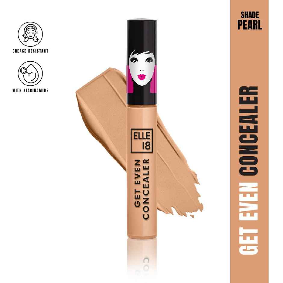 Elle 18 Get Even Concealer | Pearl | Buildable coverage, For dark spots & fine lines