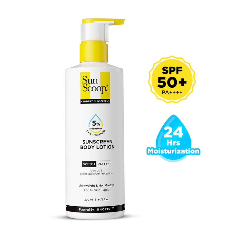 SunScoop 5% Niacinamide Daily Moisture Sunscreen Body Lotion SPF 50+ PA++++