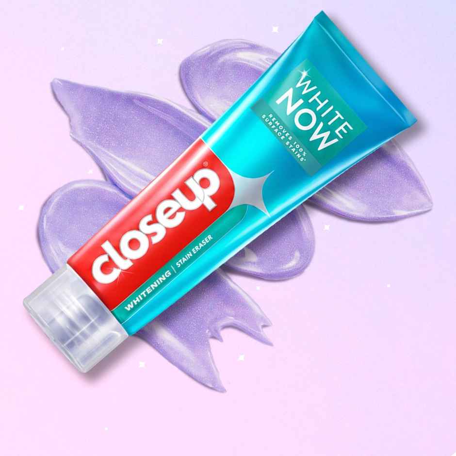 Closeup White Now Stain Eraser Toothpaste