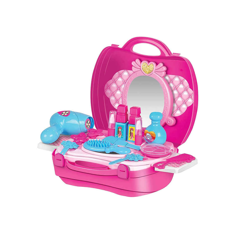 Wembley Kids Makeup Kit For Girls Doll Make Up Set With Mirror & Hair Styling Cosmetics Accessories