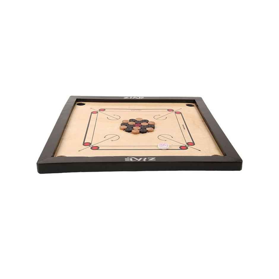 Zike Superior Wood Carrom Board Kit ( (Board + 24 Coins + 1 Striker + 1 Powder)