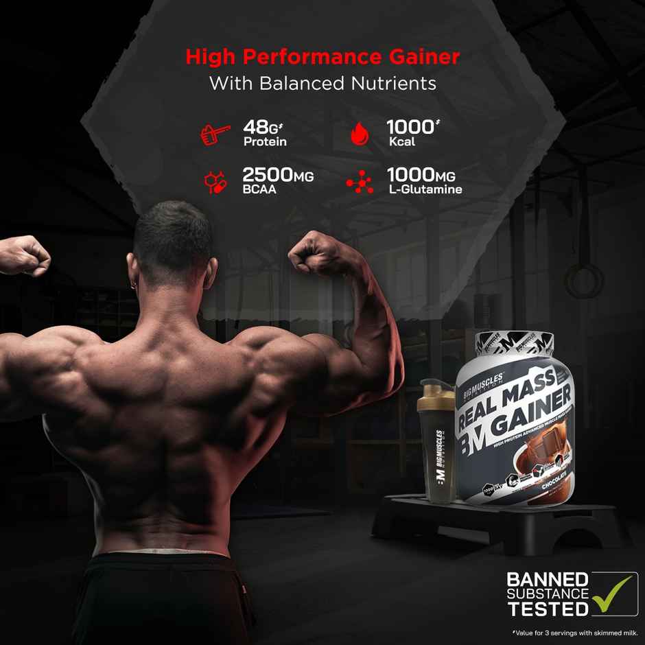 Big Muscles Nutrition Real Mass Gainer | Dutch Chocolate