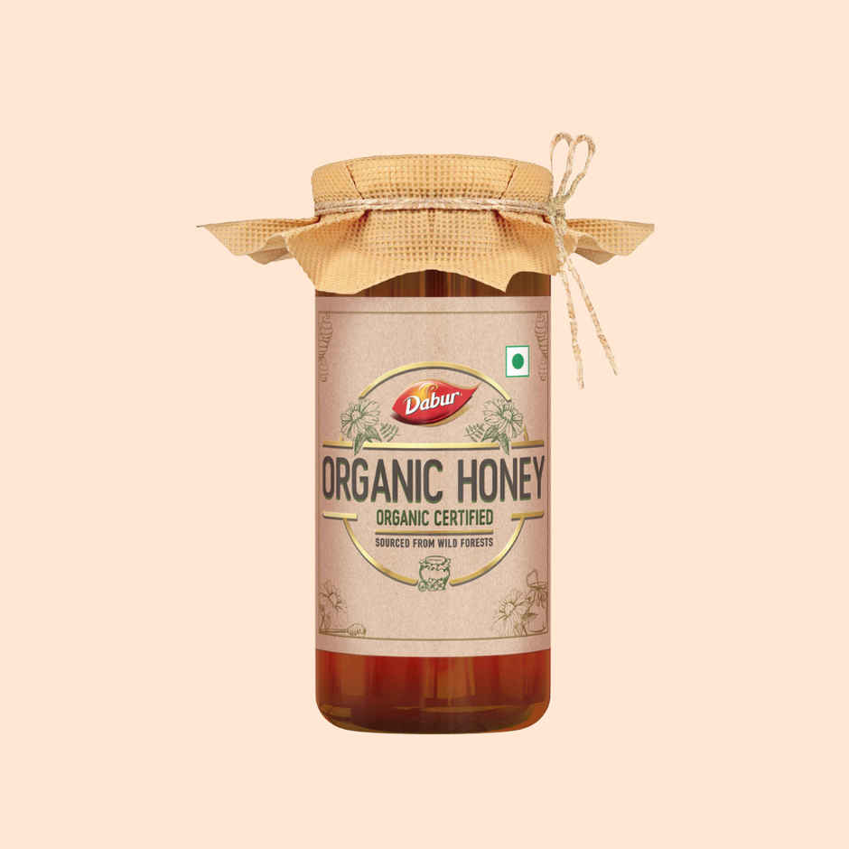 Dabur Raw Organic Honey | Totally Pure And Natural | No Sugar Adulteration