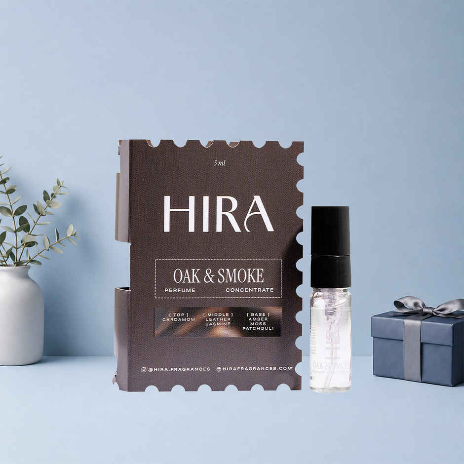 HIRA Oak & Smoke Eau De Perfume Mini | for Men with Leather & Cardamom Notes