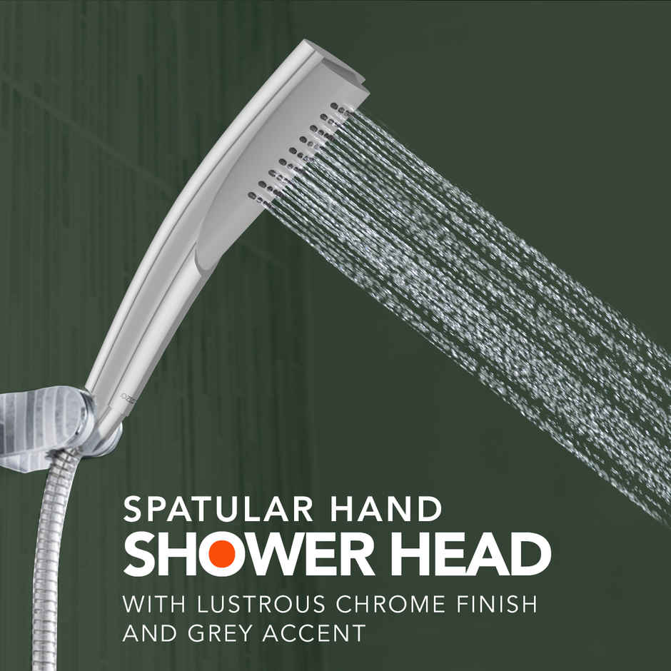 Lorazzo Spatular Hand Shower Set with 1.5 Meter Hose Pipe | SS 304) and Wall Hook