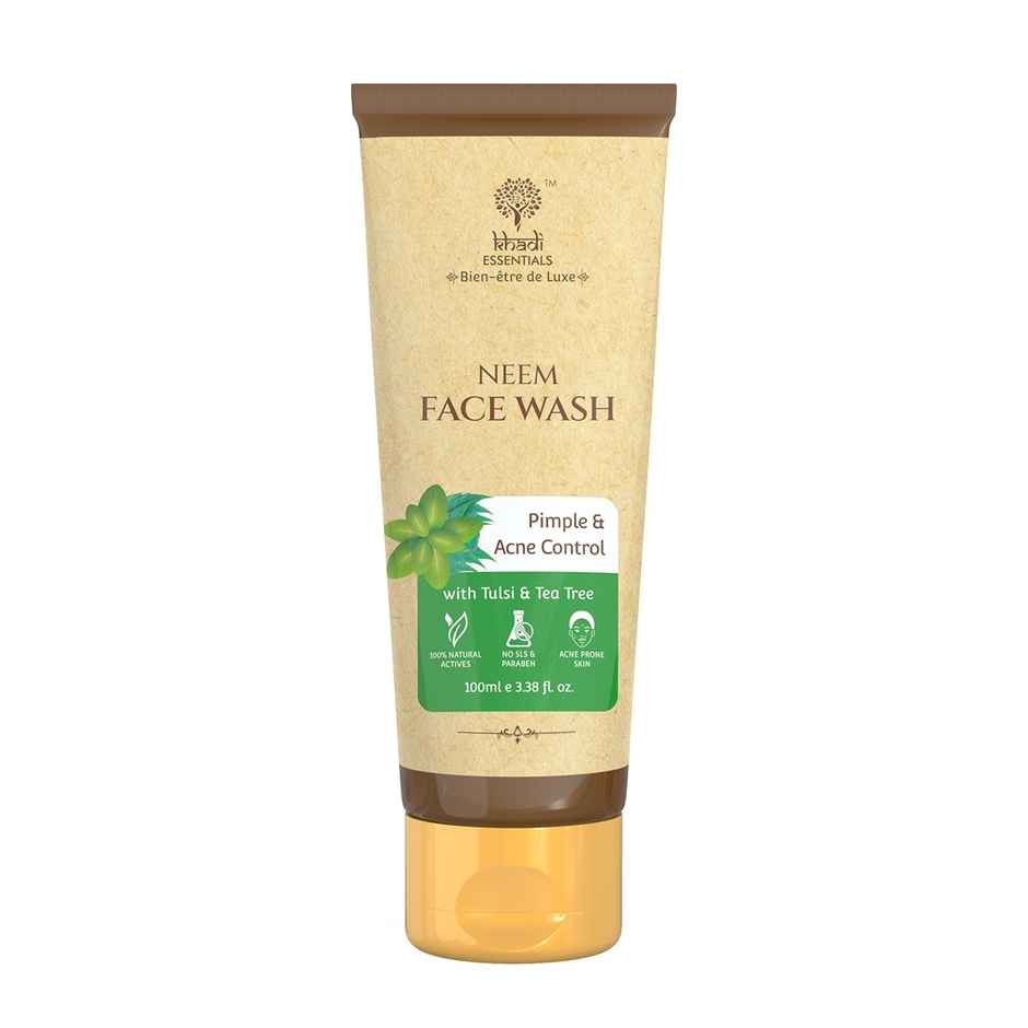 Khadi Essentials Neem Face Wash Clears Acne & Pigmentation | Balances Sebum