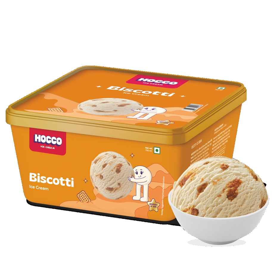 Hocco Biscotti Ice Cream Tub | Crunchy & Creamy