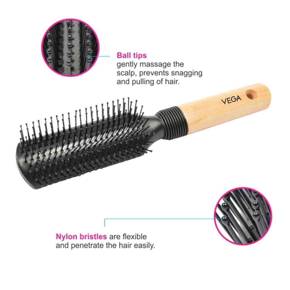 VEGA Flat Hair Brush For Men And Women E8-Fb