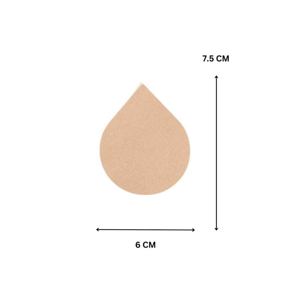 Buttchique Combo Pack Of Breast Lift Pre-Cut Body Tape Strip & Pair Of Nipple Pasties (Sand)