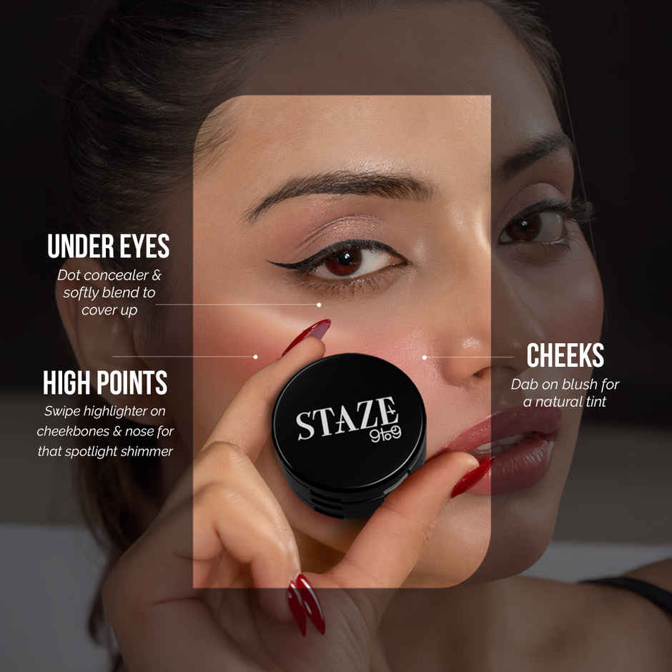 Staze Triple Treat Stacked Face Palette with Concealer, Blush & Highlighter