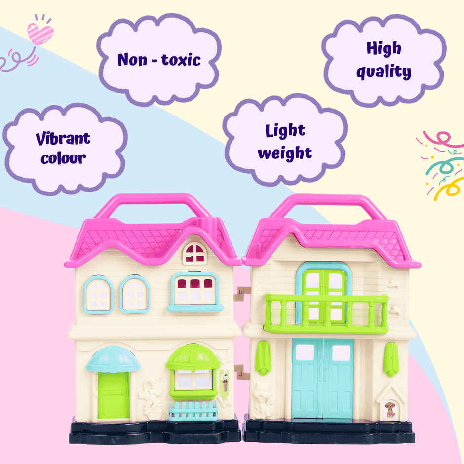 Toytales Doll House | Play Set | Toys For Girls | Kids Dollhouse With Furniture Toy Set