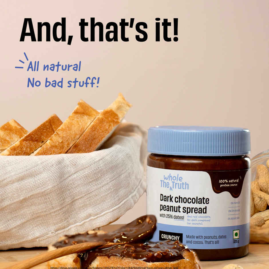 The Whole Truth Crunchy Dark Chocolate Peanut Spread