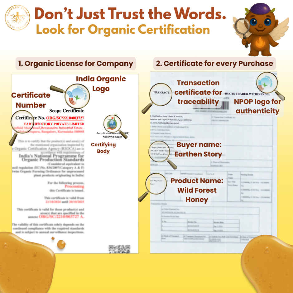 Earthen Story Organic Wild Forest Honey