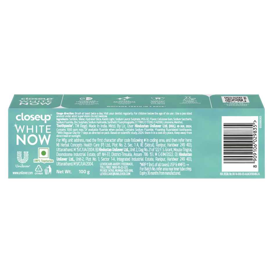 Closeup White Now Stain Eraser Toothpaste Combo