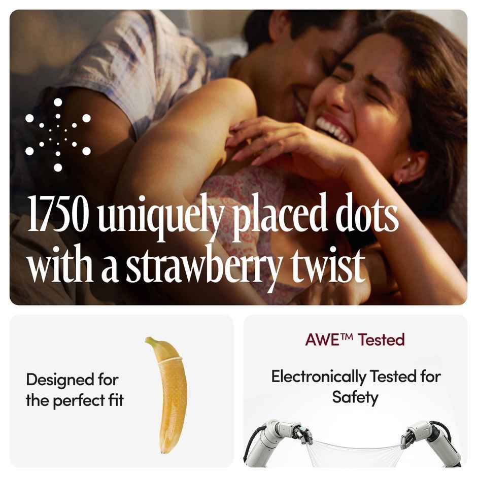 Extra Dots Strawberry Condoms