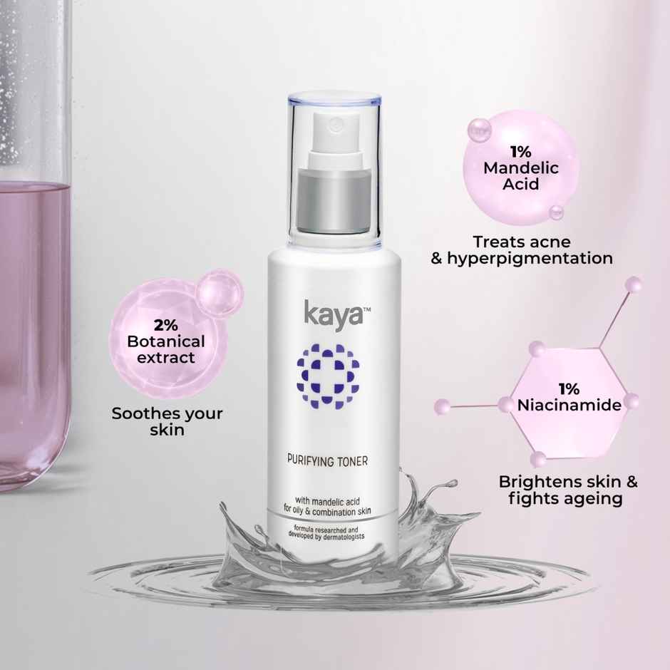 Kaya Acne Free Purifying Toner Alcohol Free Toner With Niacinamide Acne Prone Skin Gentle