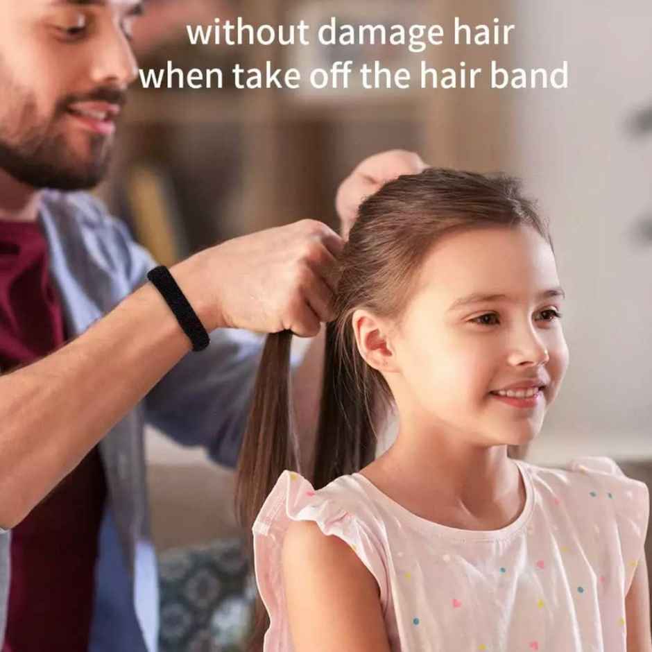 Pichai Rubber Hair Ties | Black | Durable & Stretchable