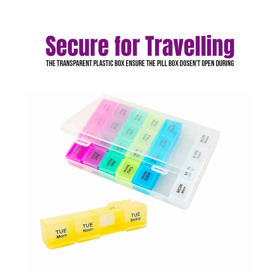 Urbanfix Bulfyss 7 Color Pill Box Medicine Storage Case Container Holder Weekly Day Pill Organizer