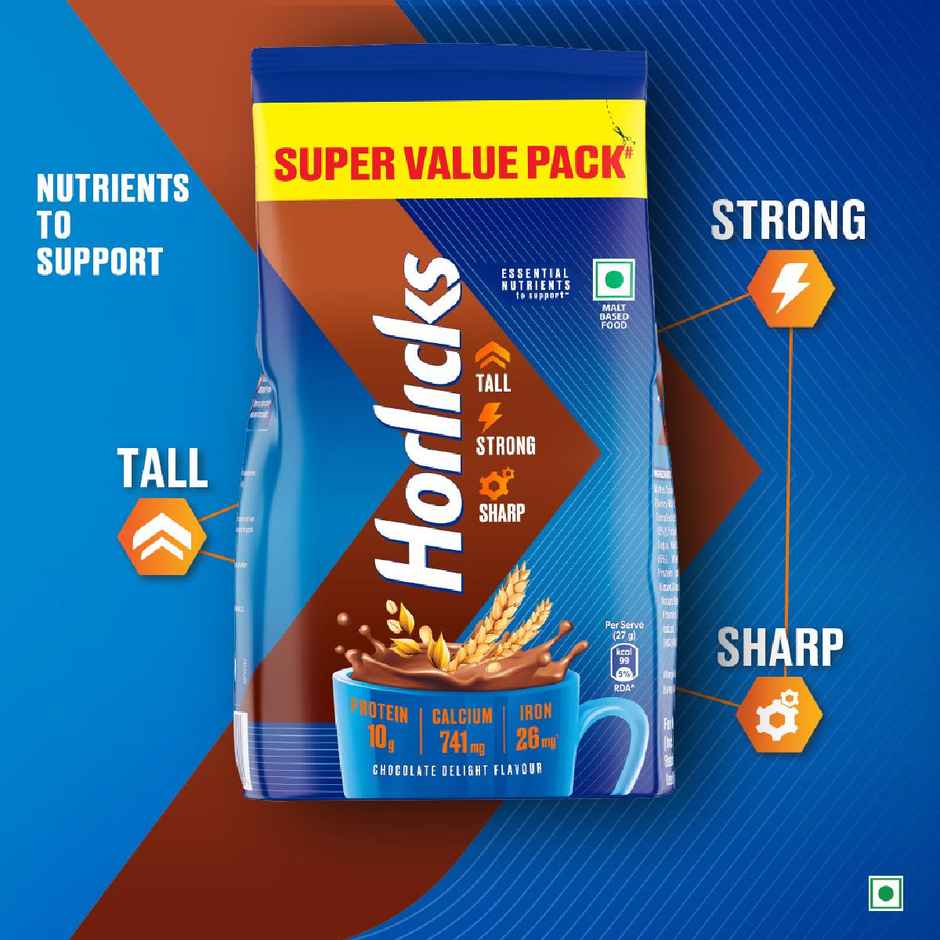 Horlicks Chocolate Drink Mix | For 5+ years Kids