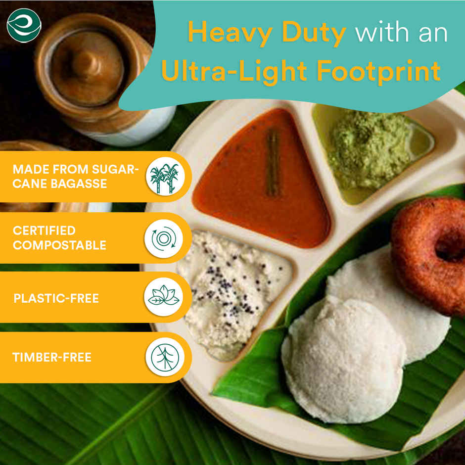 Eco Soul 11 Inch Round |10 Count | 4CP Disposable Plate