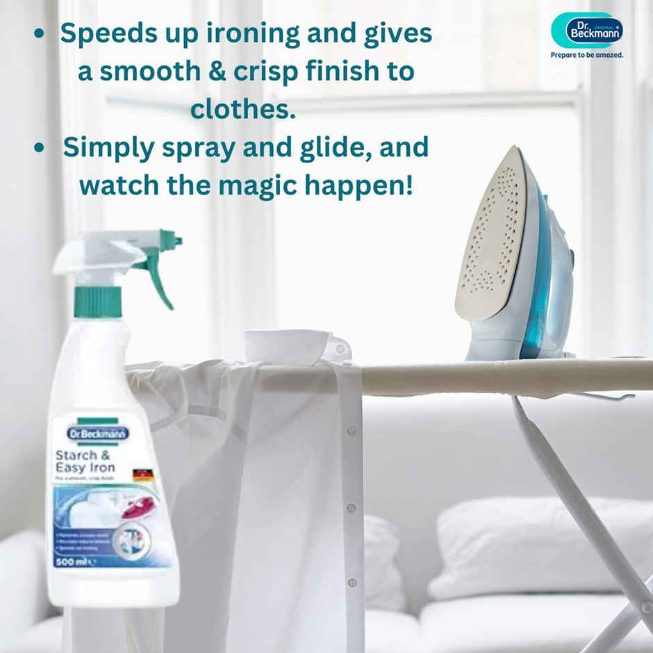 Dr. Beckmann Starch And Easy Iron | Iron Spray For A Smooth | Crisp Finish