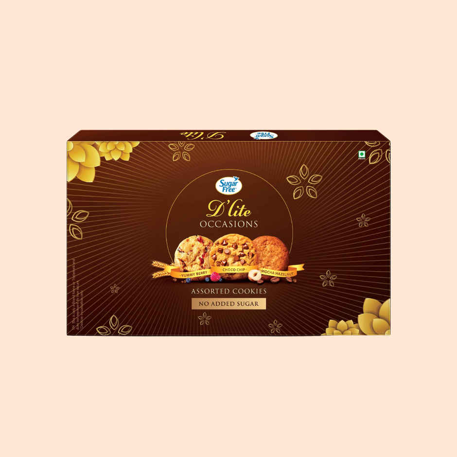 Sugar Free D'Lite Assorted Cookies Festive Celebration Gift Box