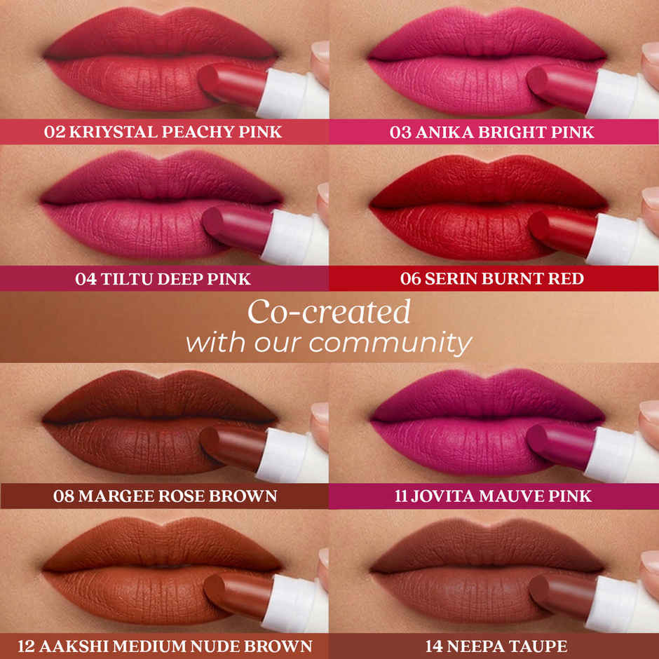 Just Herbs Ayurvedic Mini Lipstick Kit | Matte Finish, Long Lasting & Hydrating