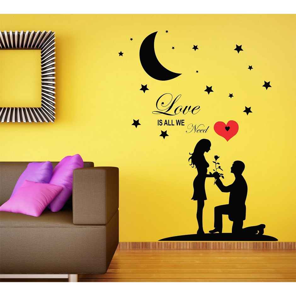 BAY6 Love Is All We Need Removable Sticker - 110cm | Pack Of 1