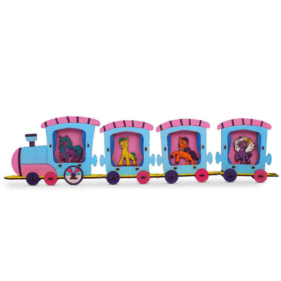 ThinkerPlace My Little Pony Mini Train Frame | Build & Color Mini Train (Age 3+)