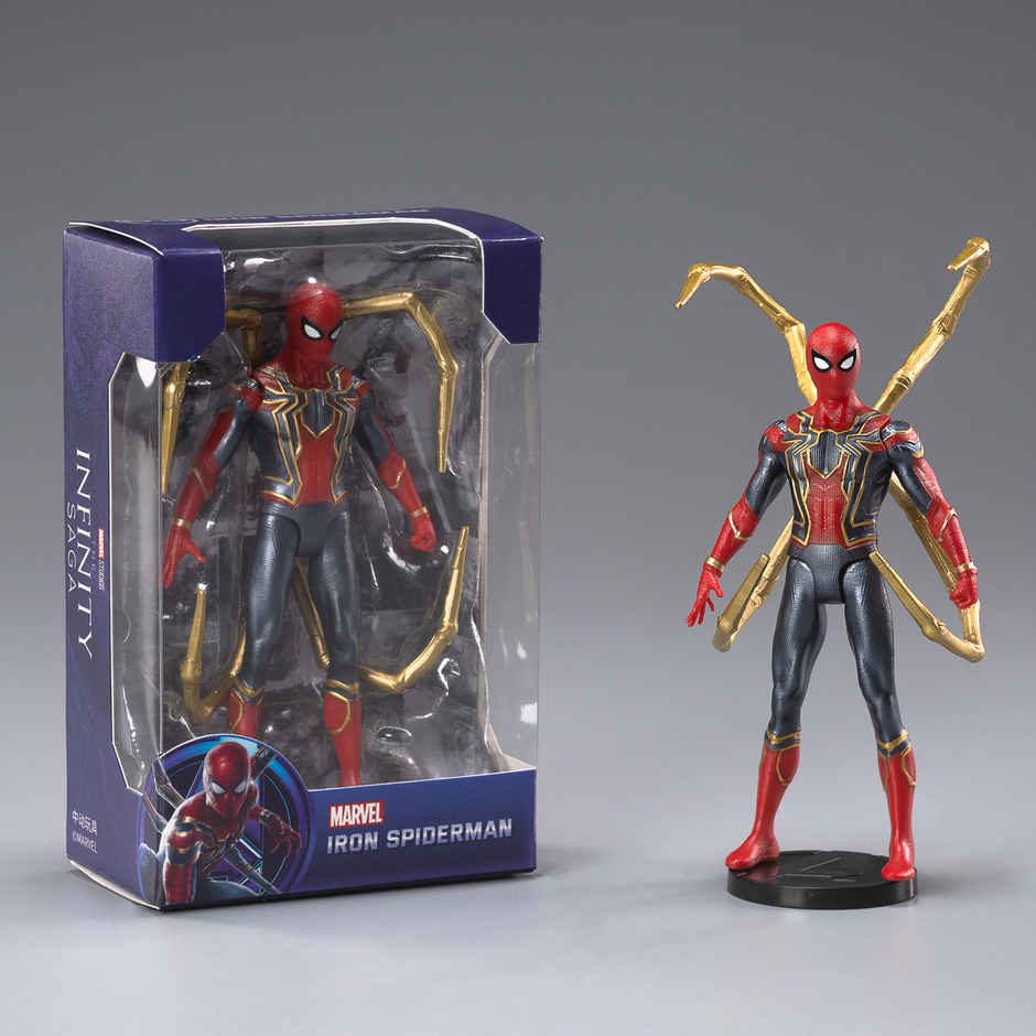 Striders Licensed Marvel Iron Spiderman Mini Action Figure Superhero Toy | 4 inch