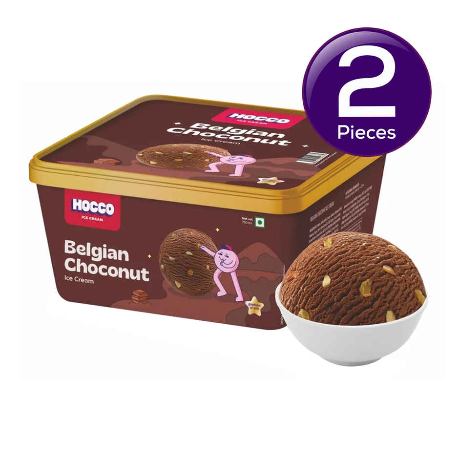 Hocco Belgian Choconut Ice Cream Tub Combo