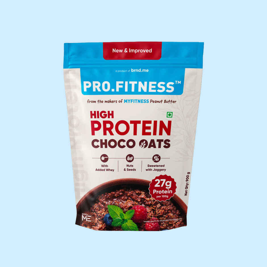 Pro.Fitness 27g High Protein Oats By Myfitness|Dark Chocolate Oats With Almonds And Organic Jaggery