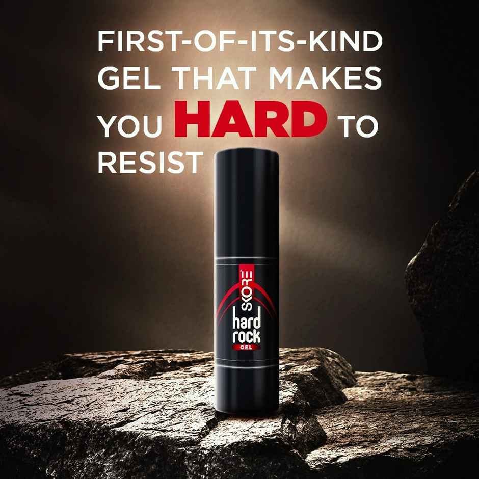 Skore Hardrock Gel For Increased Harness | Skin Friendly Non-Sticky Natural Blend For Men