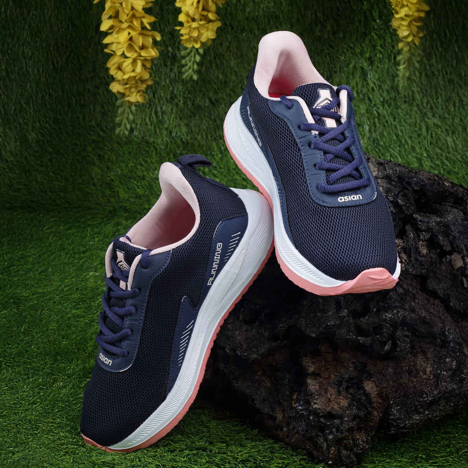 Asian Firefly-09 Women Navy Pink Sports Shoes (Size-8)