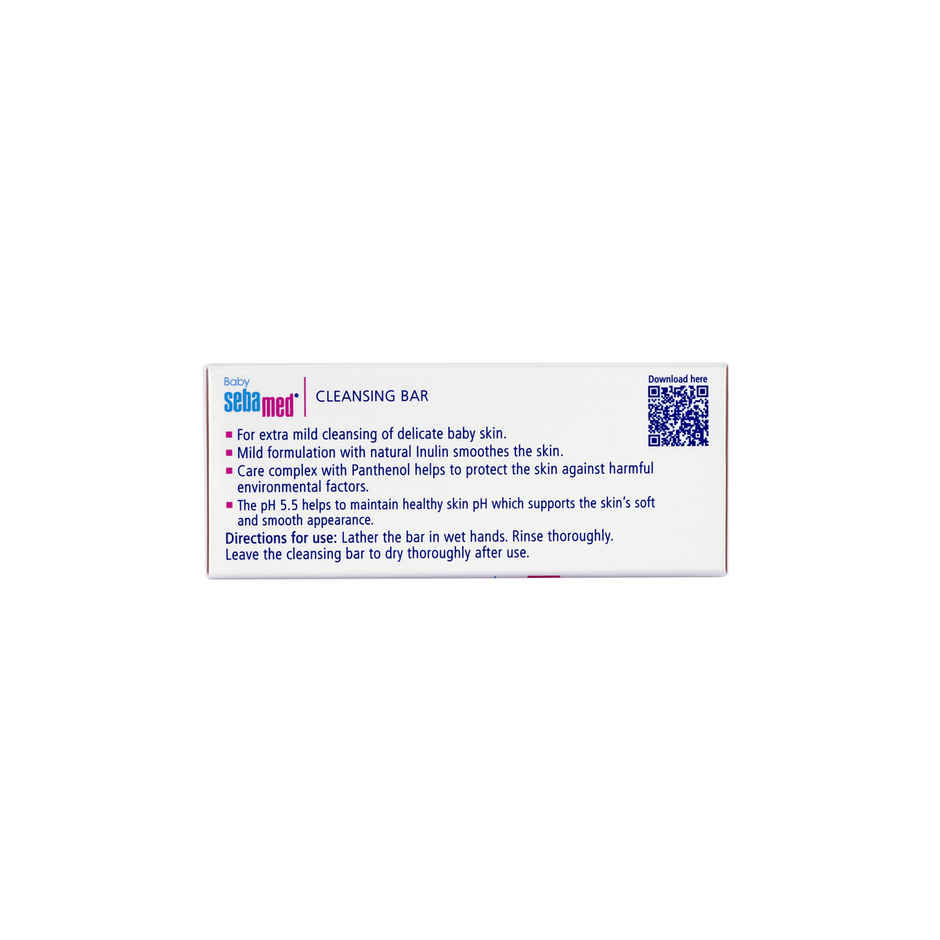 Baby Sebamed Cleansing Bar | pH 5.5 | Newborn bathing | Soap Free | Tear Free