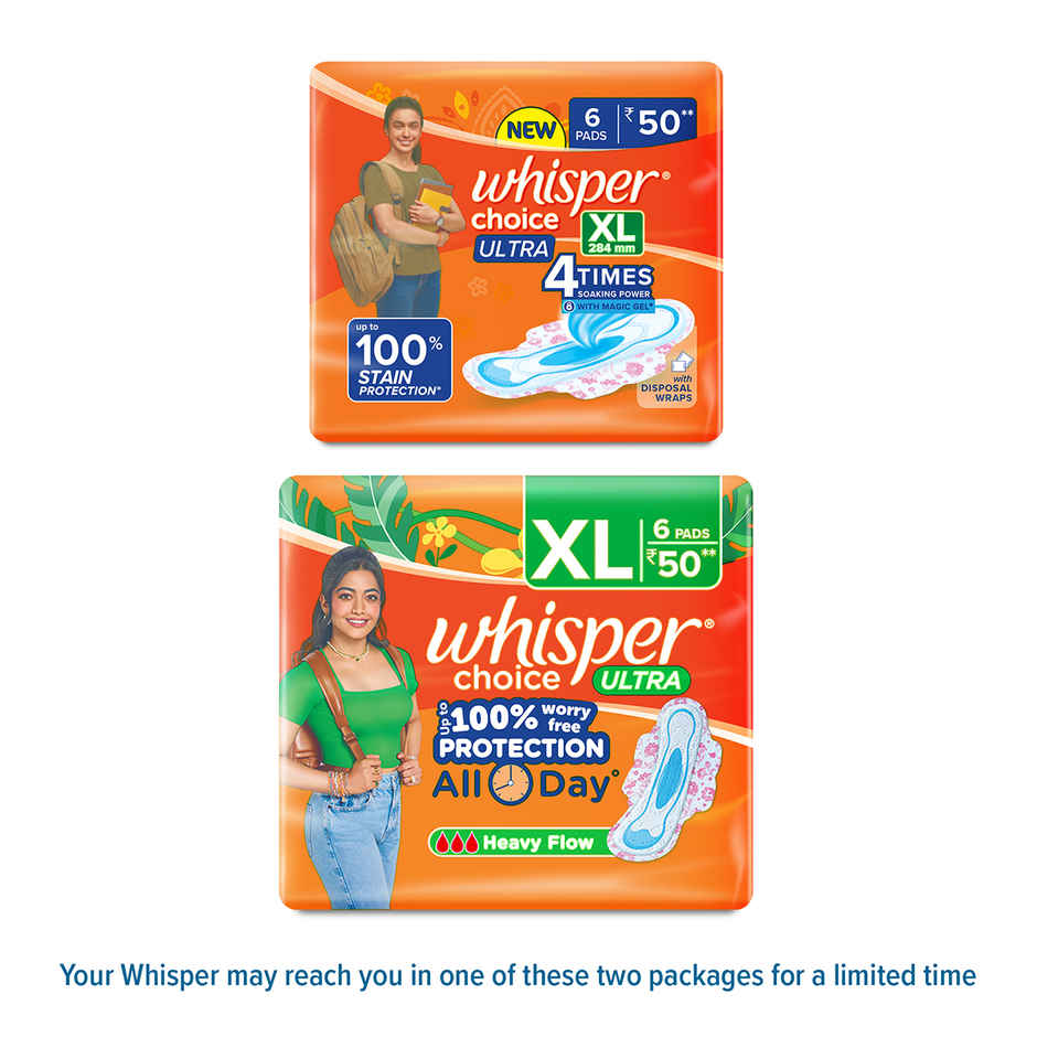 Whisper Choice Ultra XL Sanitary Pads Combo
