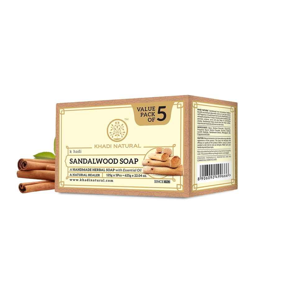 Khadi Naturals Sandalwood Soap For Bright and Glowing Skin
