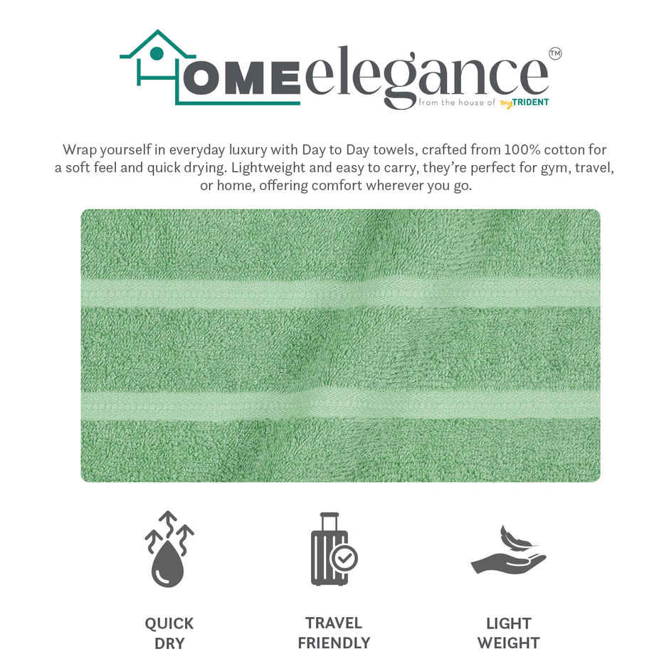 Home Elegance by myTrident Comfort Living Cotton Bath Towel | 16 in x 24 in | Spa Green